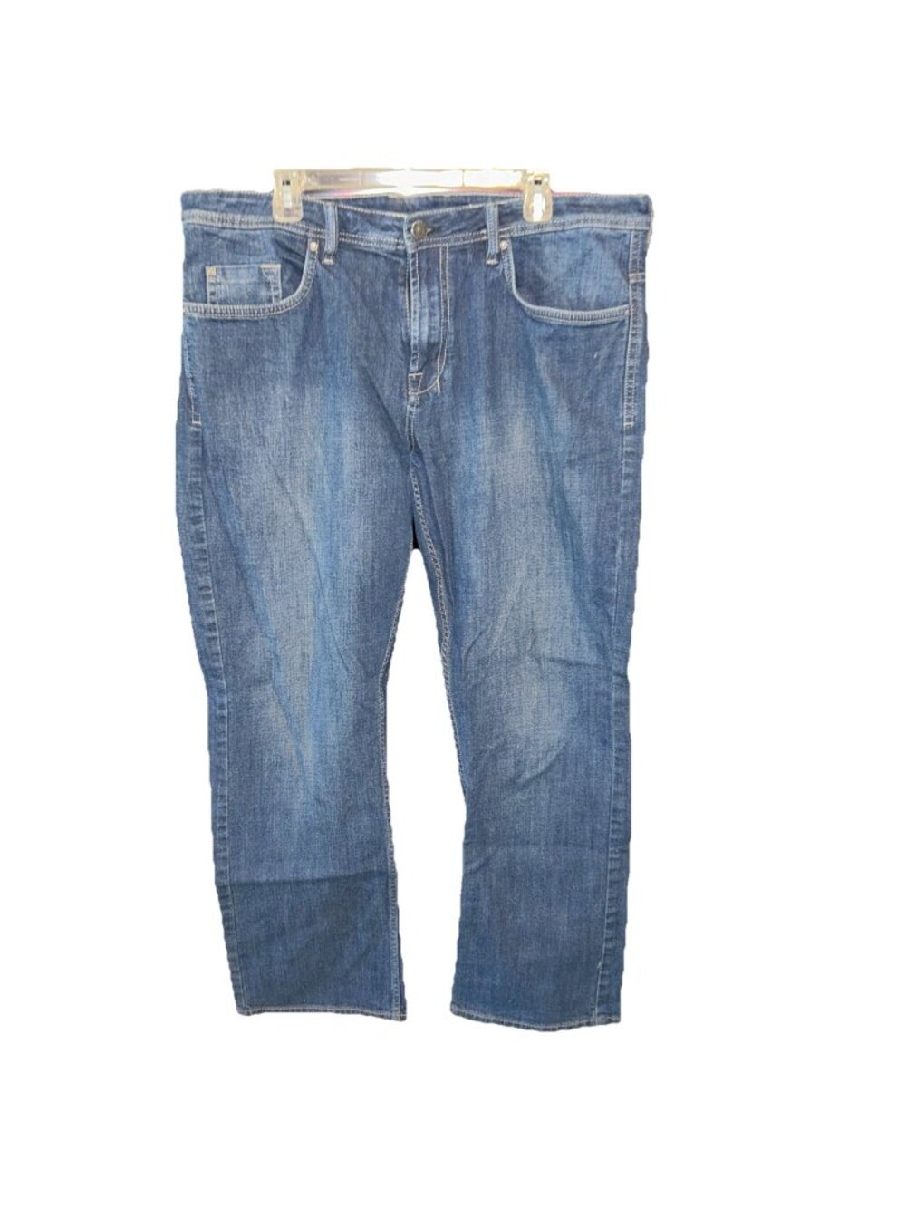 Buffalo David Bitton Driven-X Basic Straight Stretch Mens Jeans Blue Denim 38x32